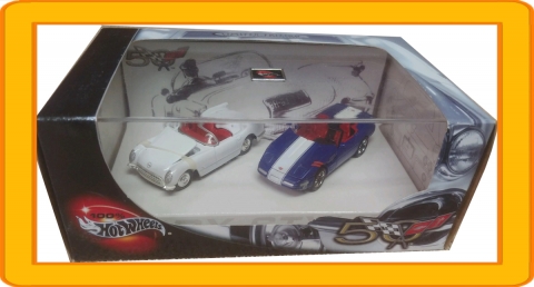 Hot Wheels 100% Limited Edition 50th Anniversary of the Corvette 2 Car Set